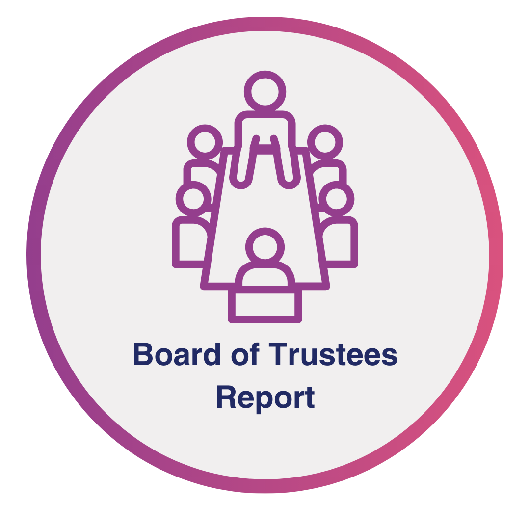 Press here to read the board of trustees report.