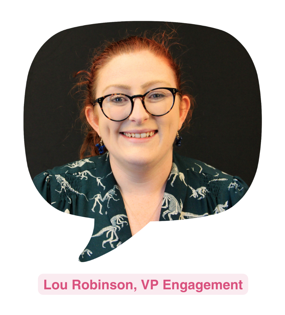 Image of Lou Robinson. Text reads: Lou Robinson, VP Engagement