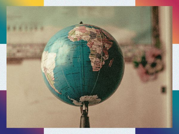 A picture of a globe.