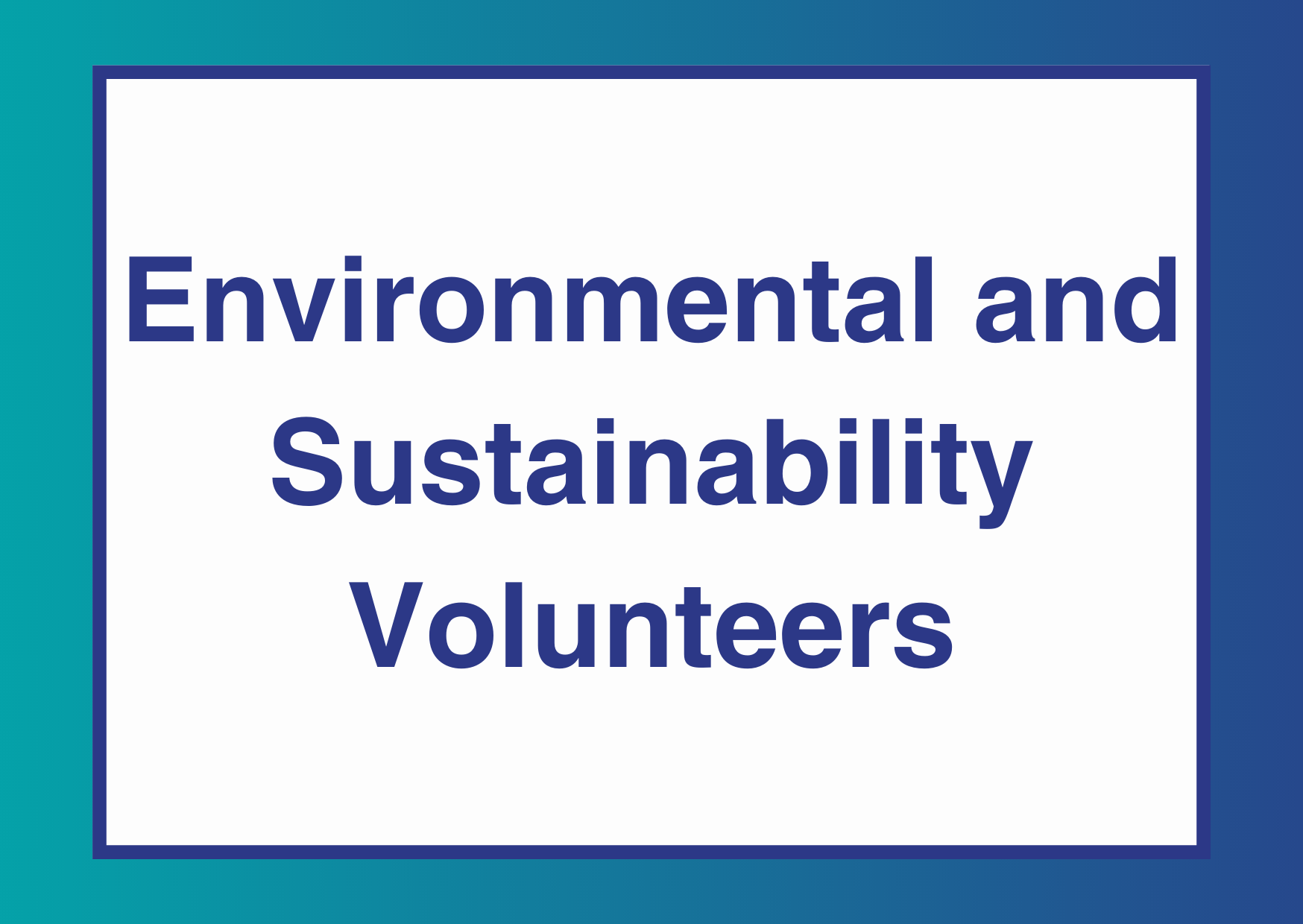 Environment and Sustainability Volunteer role description entry for catalogue