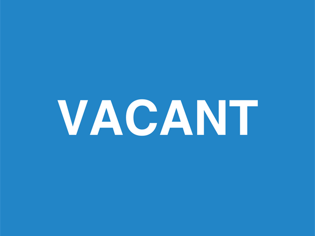 The word 'VACANT' written in a blue box.
