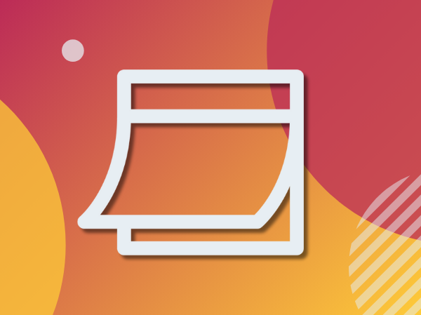 A gradient peach colour background with a large white icon of a calendar.