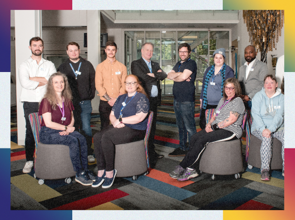 Some of the current student leadership team posing together for a group photo.